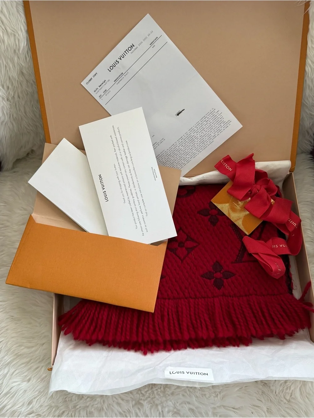 Louis Vuitton Rubis Logomania Scarf